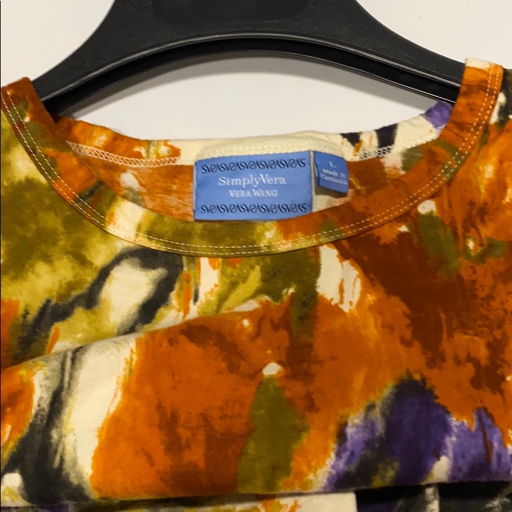 Women’s Vera Wang Top multi Fall Colors Size L